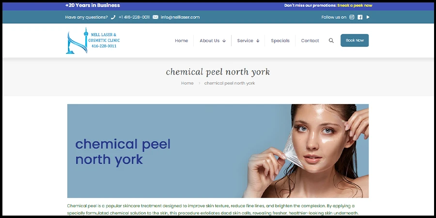 nellaser center of chemical peel north york